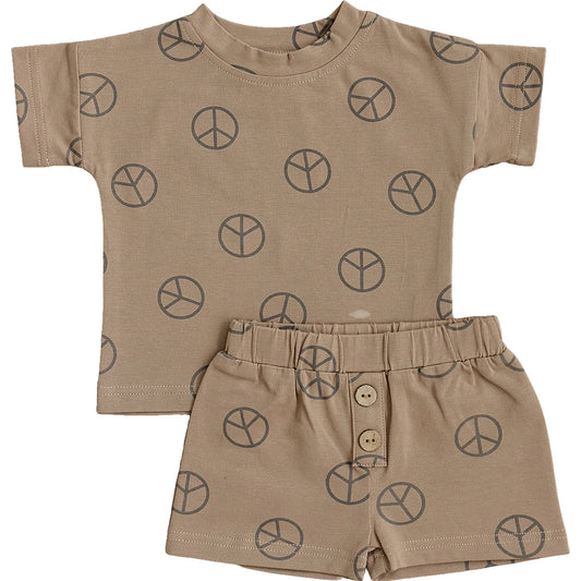 Peace Shorts Set