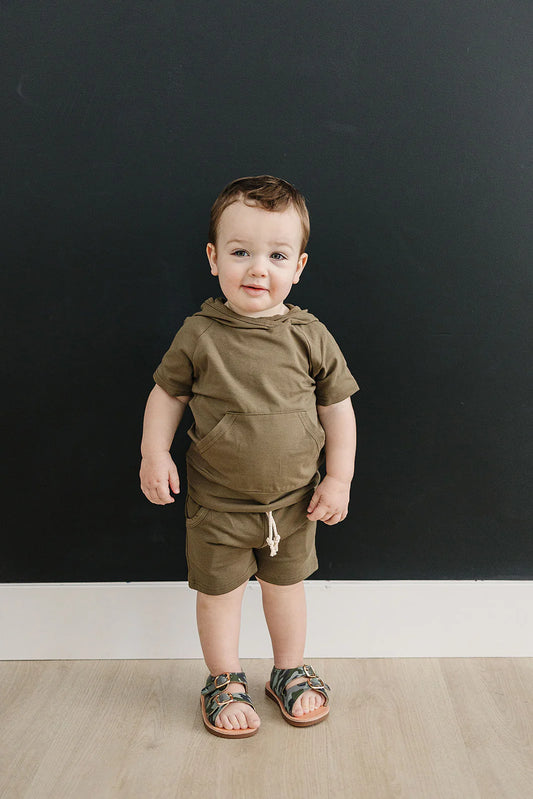 Olive Hooded Pocket Set