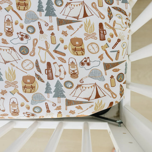 Camping Bamboo Stretch Crib Sheet