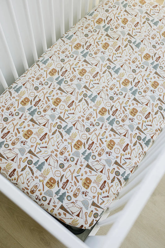 Camping Bamboo Stretch Crib Sheet