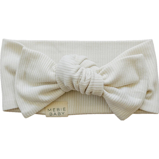 Ribbed Bamboo Cream Head Wrap