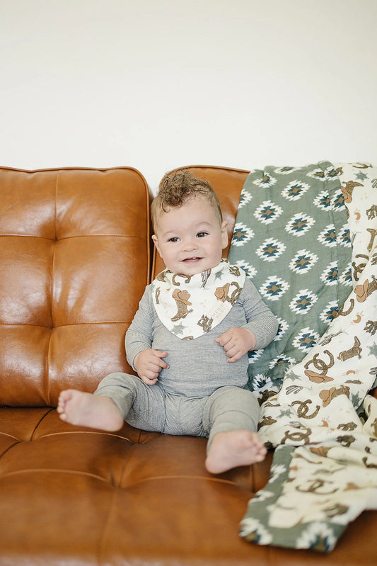 Outlaw Cowboy Muslin Bib