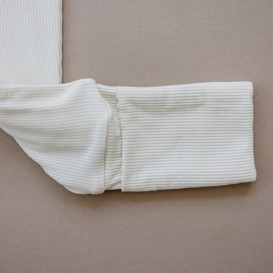 Cream Ribbed Bamboo Sleeper