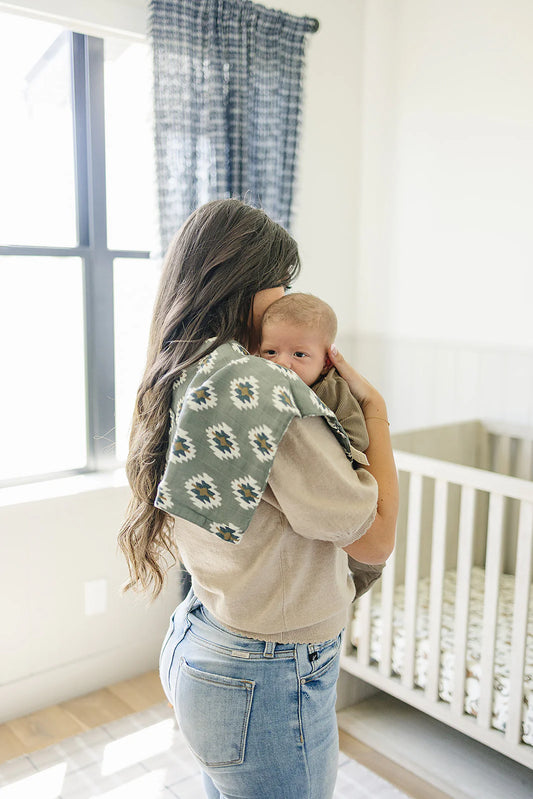 Southwest Aztec Muslin Burp Cloth