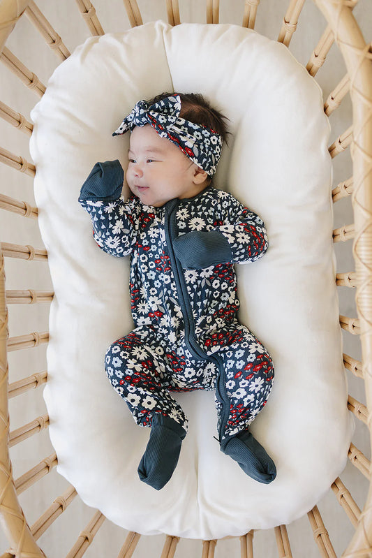 Floral Ribbed Bamboo Sleeper
