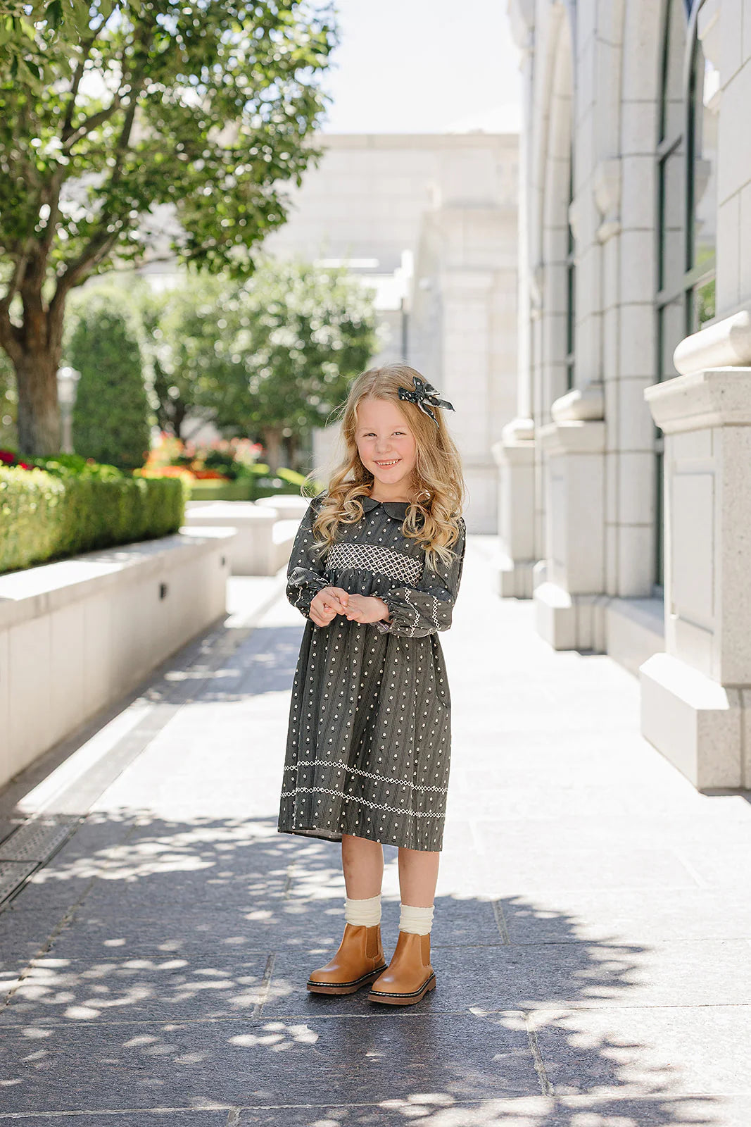 Tulip Smocked Peter Pan Dress