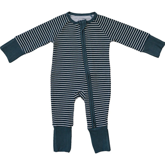 Navy Striped Ribbed Bamboo Sleeper