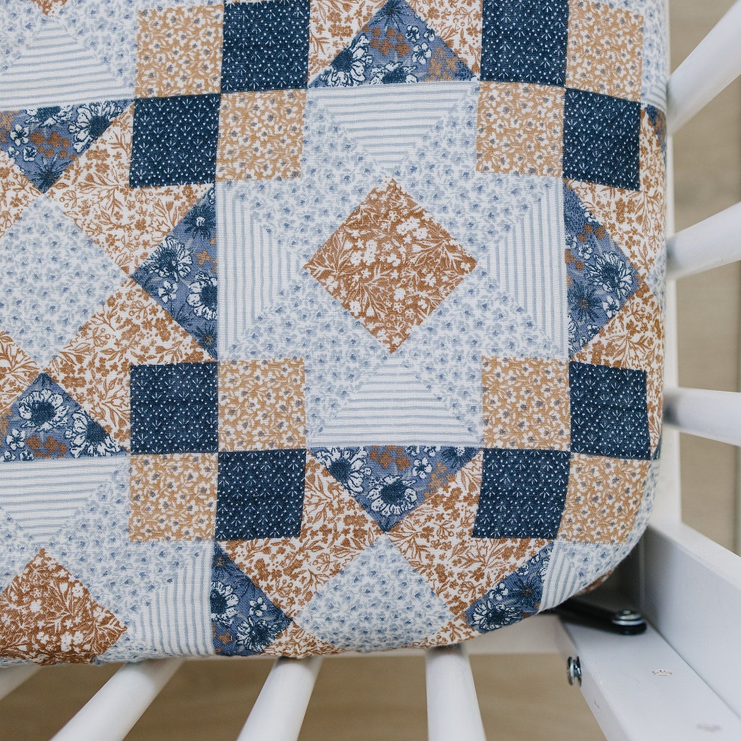 Patchwork Muslin Crib Sheet