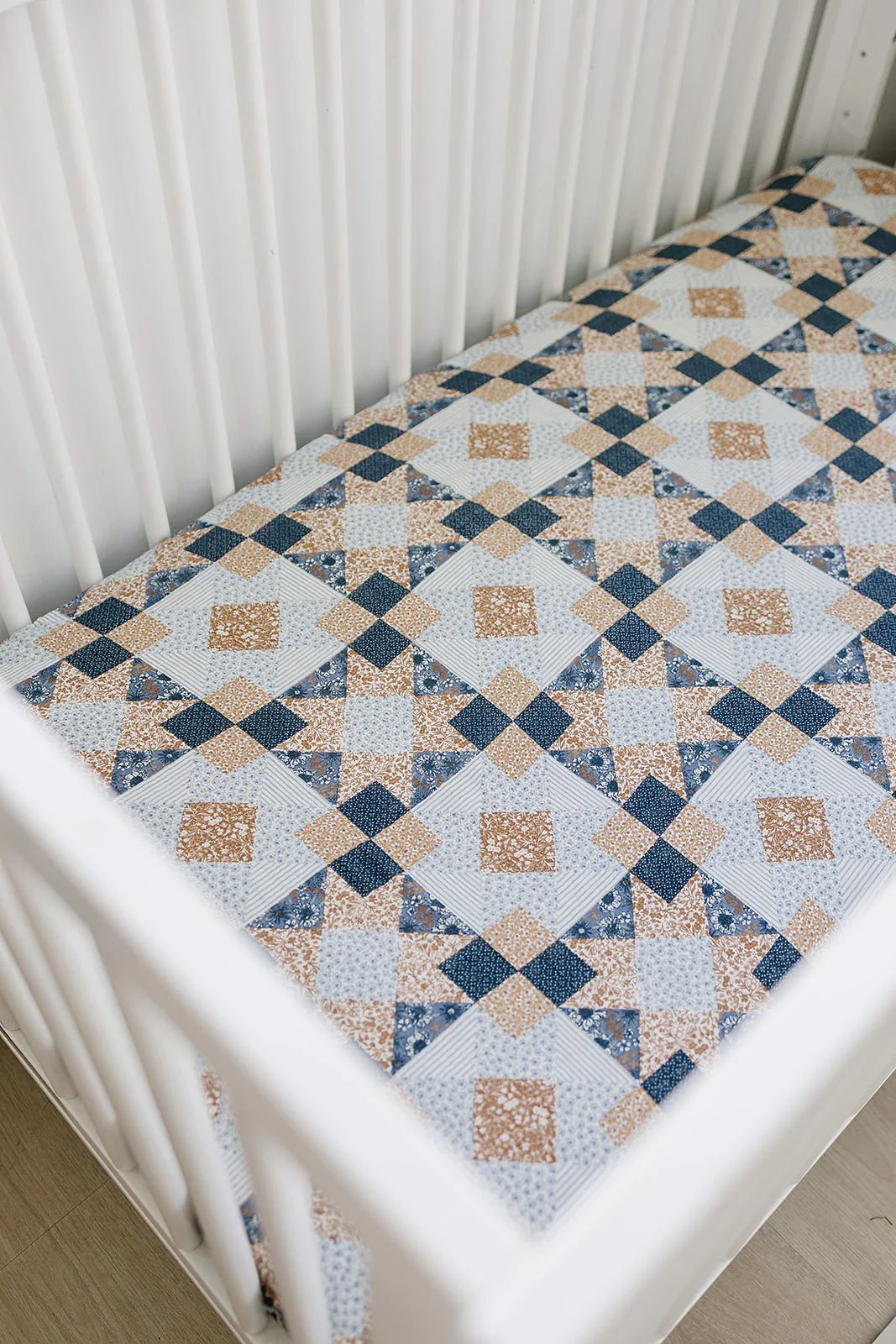 Patchwork Muslin Crib Sheet