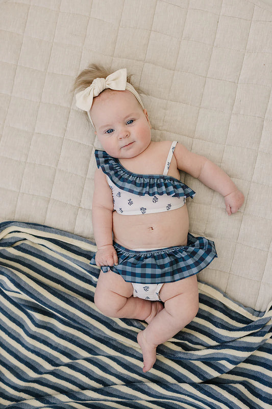 Cream Berry Ruffle Bikini