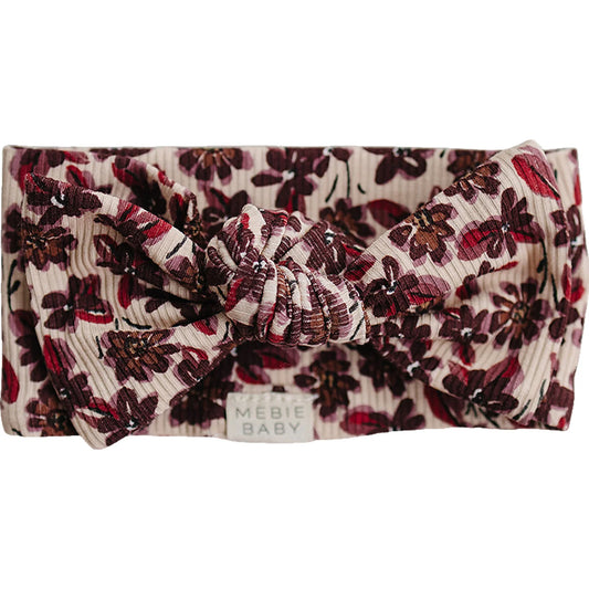 Antique Floral Ribbed Bamboo Head Wrap