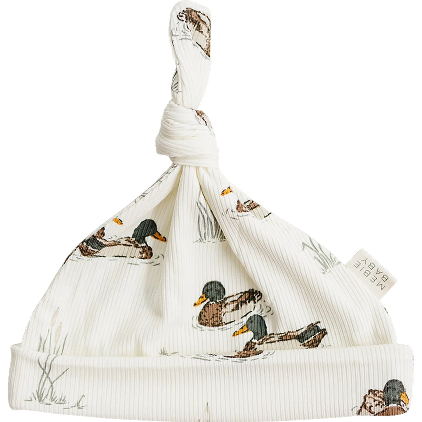 Ducks Ribbed Bamboo Newborn Hat