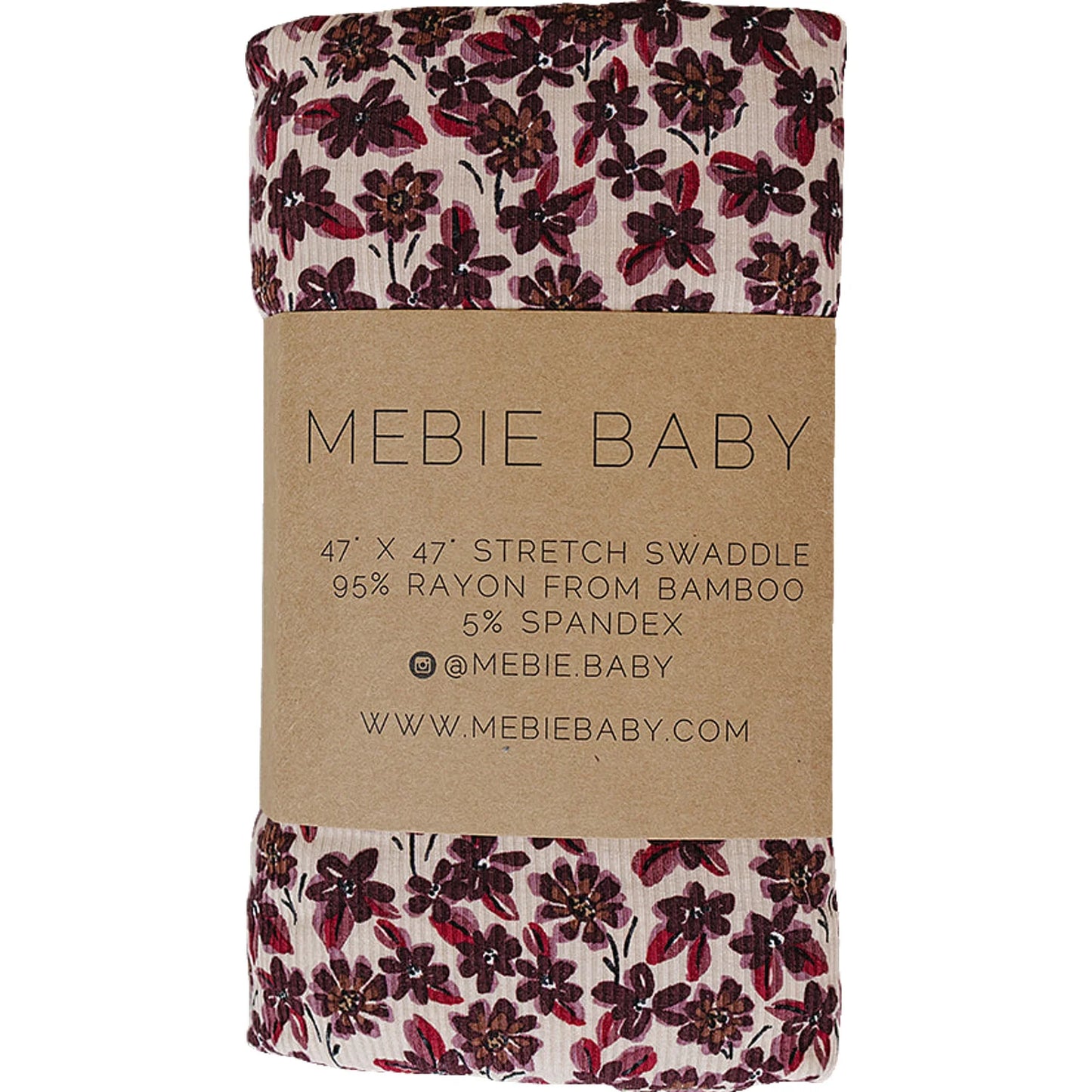 Antique Floral Ribbed Stretch Swaddle
