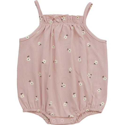 Pink Floral Bubble Romper
