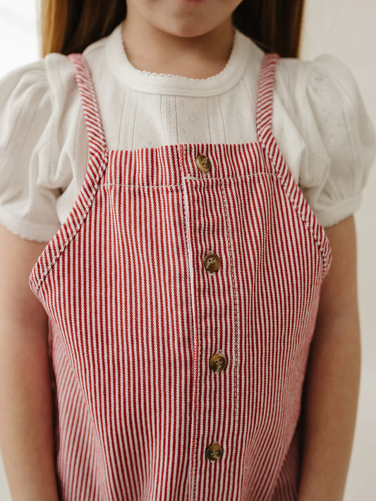 Red Striped Overalls