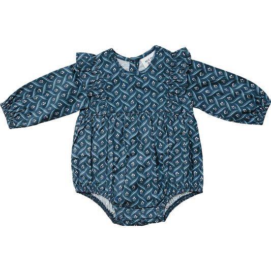 Navy Berry Bubble Romper