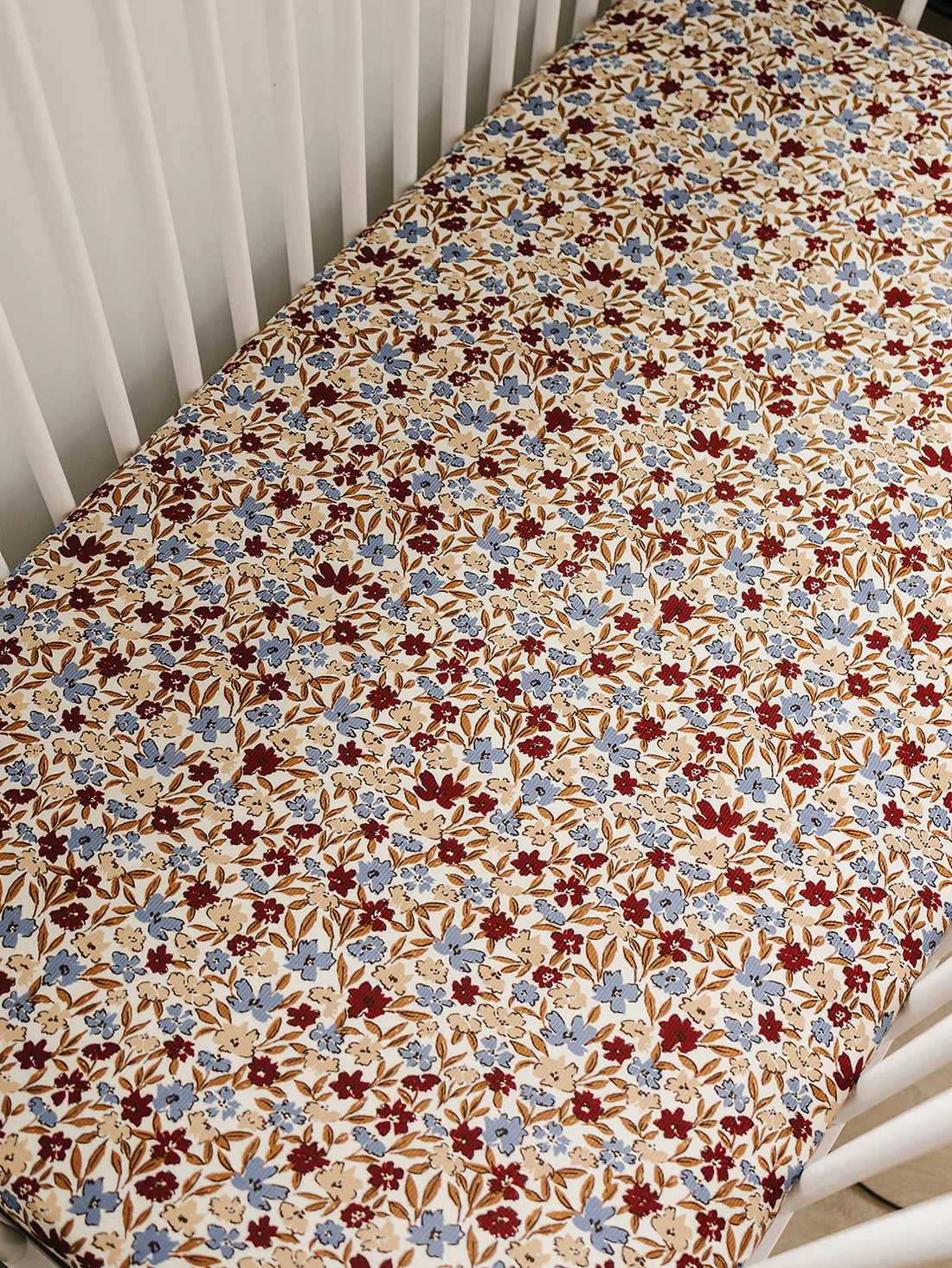Desert Floral Ribbed Bamboo Stretch Crib Sheet