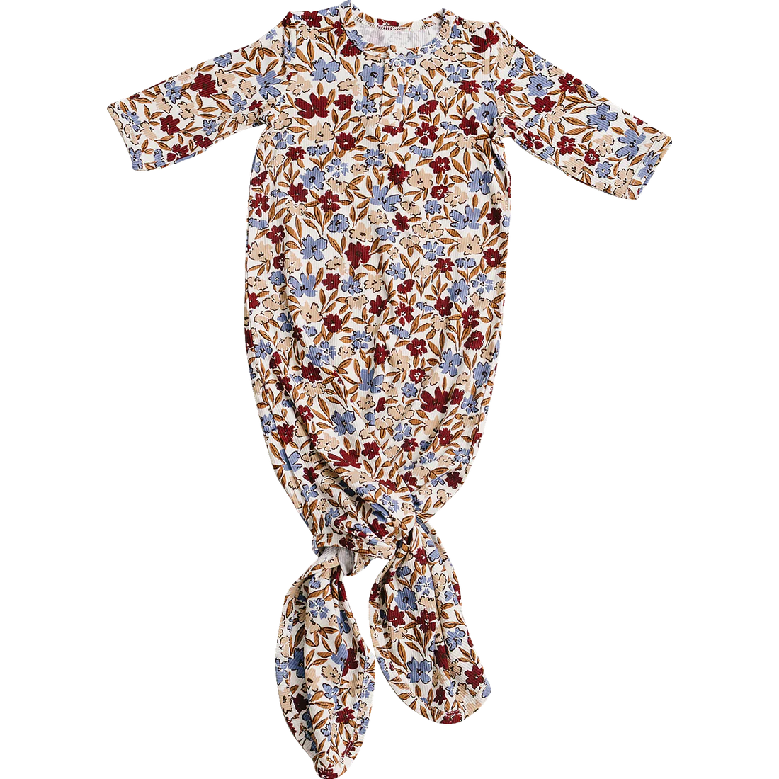 Desert Floral Ribbed Bamboo Knot Gown