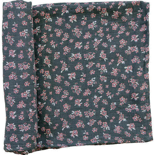 Olive Bloom Muslin Swaddle Blanket