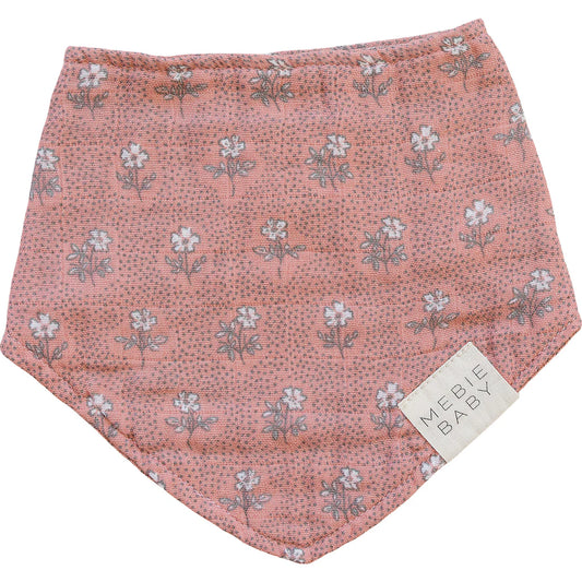 Vintage Pink Floral Muslin Bib
