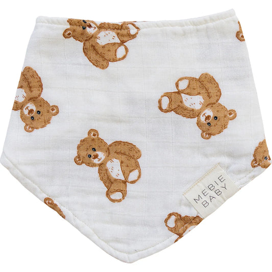 Teddy Bear Muslin Bib