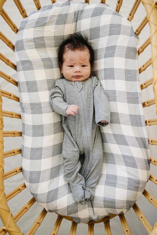 Heather Grey Ribbed Bamboo Sleeper