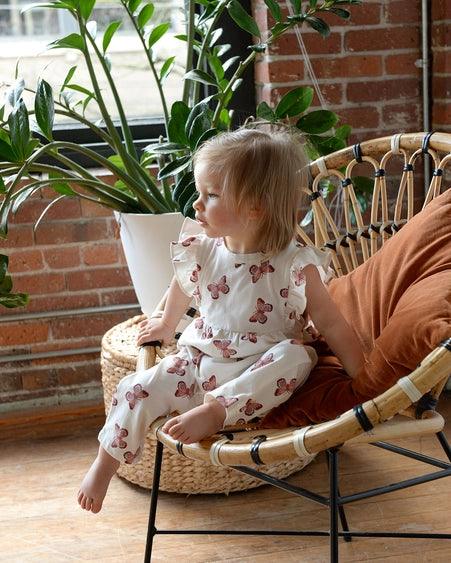 Spring Butterfly Flutter Romper