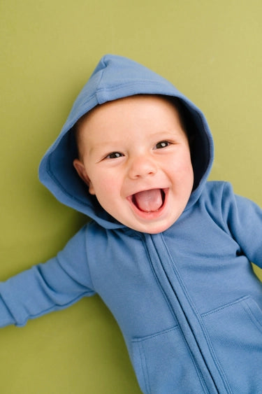 Lake Blue Hooded Jumpsuit