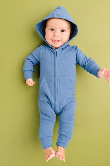 Lake Blue Hooded Jumpsuit
