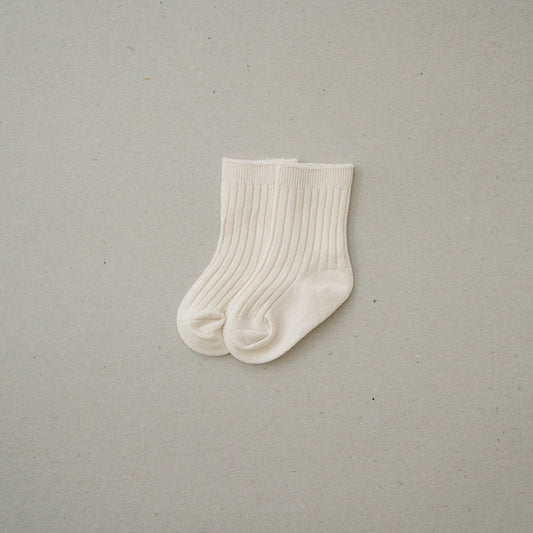 Ribbed Vanilla Socks