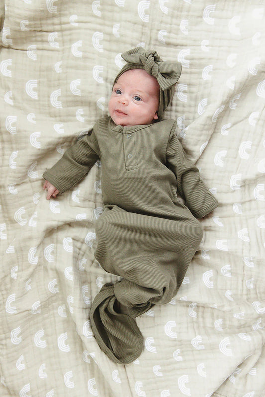 Wintergreen Organic Cotton Knot Gown