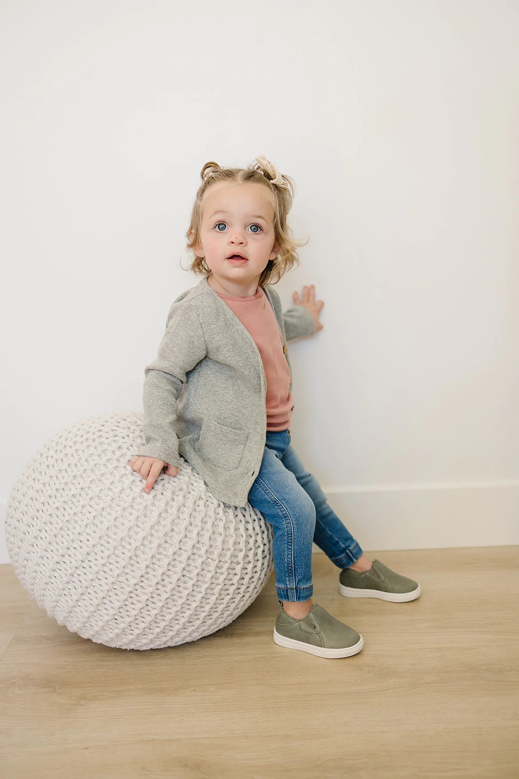 Grey Ribbed Cardigan