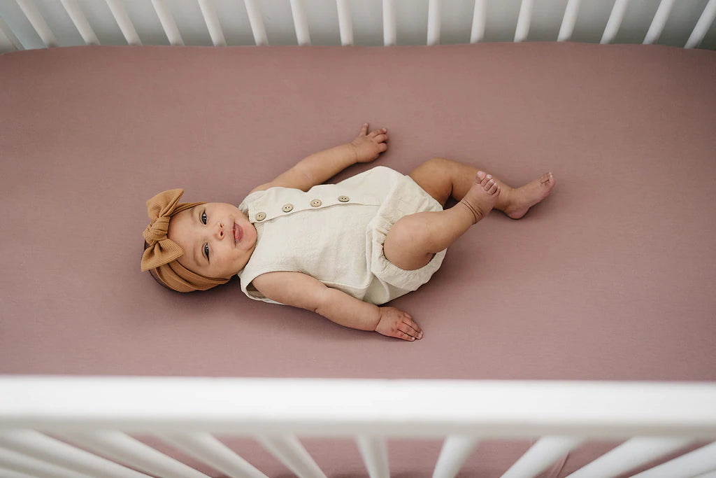 Dusty Rose Stretch Crib Sheet