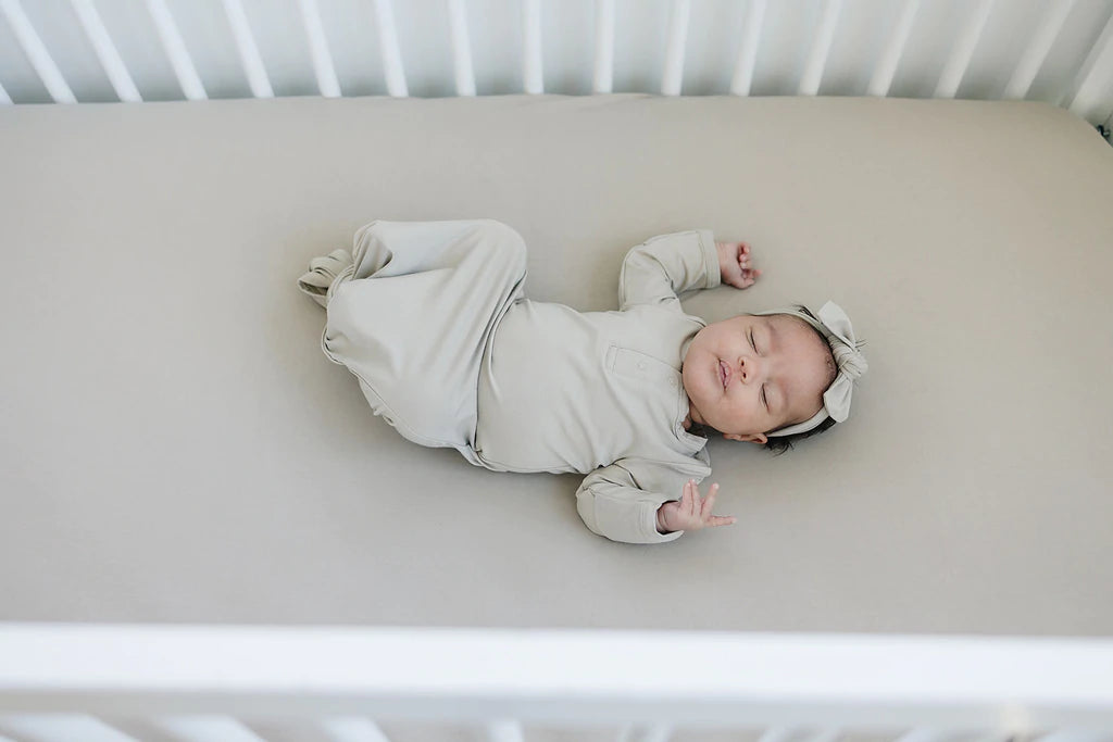 Oatmeal Stretch Crib Sheet