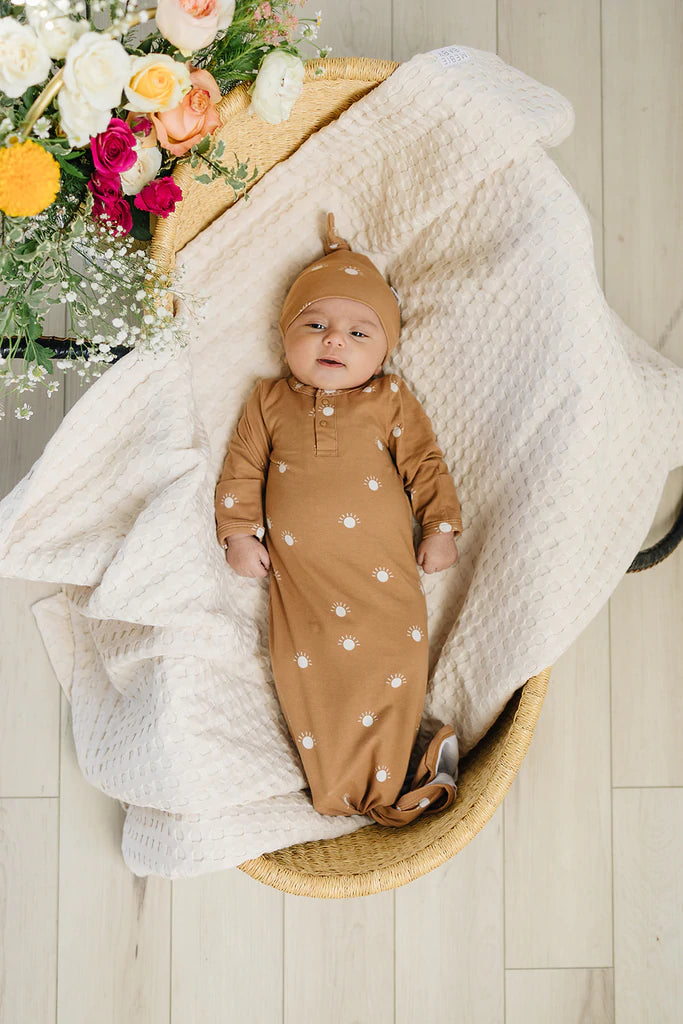Mustard Suns Newborn Hat