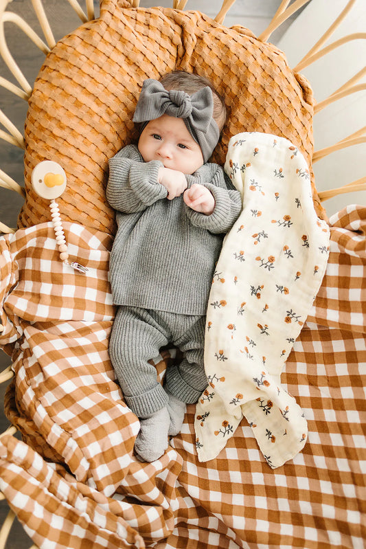 Mustard Gingham Muslin Quilt