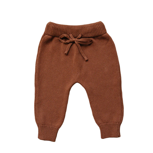 Rust Knit Joggers
