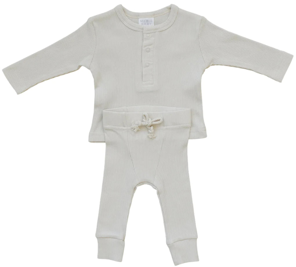 Vanilla Organic Ribbed Snap Set
