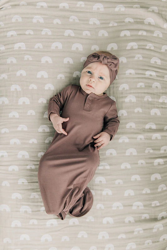 Plum Knot Bamboo Gown