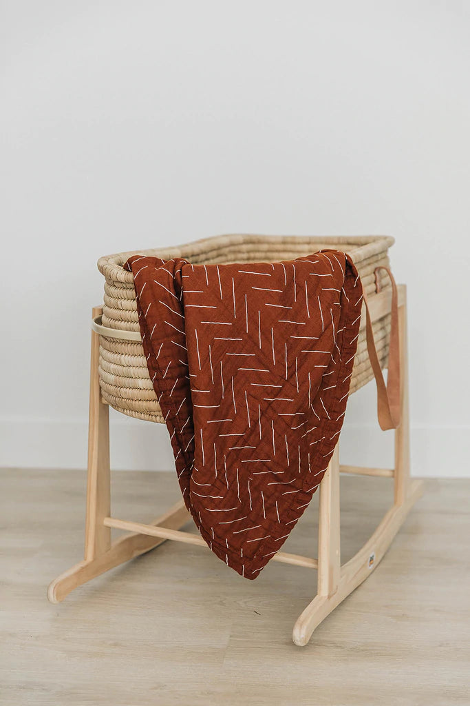Rust Mudcloth Muslin Quilt