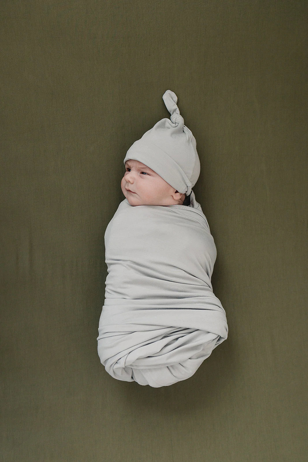 Olive Stretch Crib Sheet