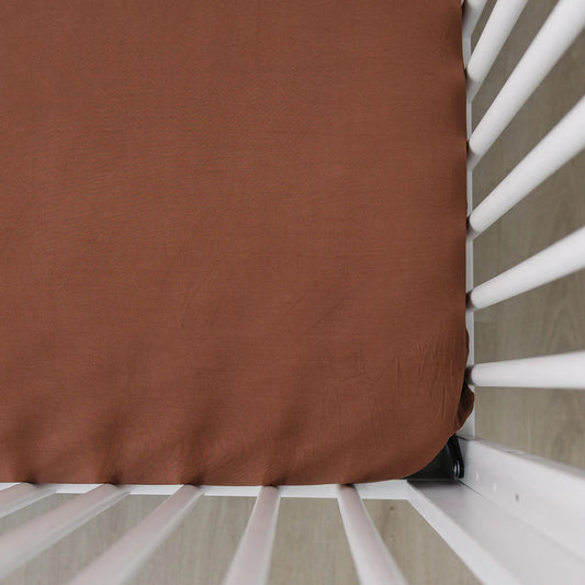 Rust Stretch Crib Sheet