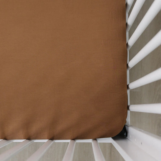 Mustard Stretch Crib Sheet