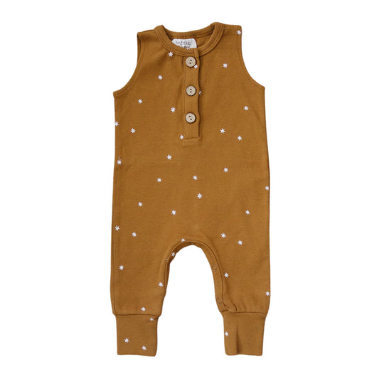 Mustard Star Romper