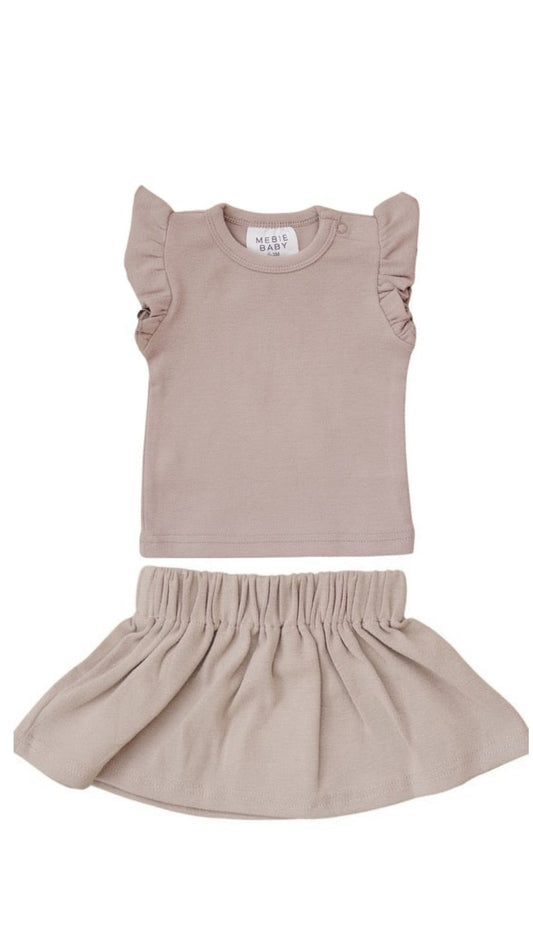 Taupe Skirt Set